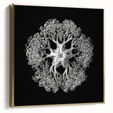 Modern Monochrome Art: Intricate Brittle Star Illustration