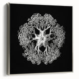Modern Monochrome Art: Intricate Brittle Star Illustration