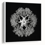 Modern Monochrome Art: Intricate Brittle Star Illustration