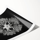 Modern Monochrome Art: Intricate Brittle Star Illustration