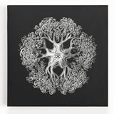 Modern Monochrome Art: Intricate Brittle Star Illustration