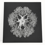 Modern Monochrome Art: Intricate Brittle Star Illustration