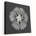 Modern Monochrome Art: Intricate Brittle Star Illustration
