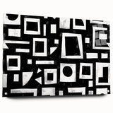 Abstract strokes wall art displayed in a side view, featuring vibrant colors and textures, mounted on acrylic glass with visible pins, perfect for modern decor.