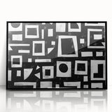 Framed abstract wall art featuring dynamic strokes in black and white, designed to enhance modern interiors. Ideal for contemporary home decor.