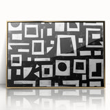 Framed abstract wall art featuring dynamic gold strokes on a textured background, perfect for modern decor. Ideal for enhancing living spaces and offices.