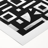 Abstract wall art showcasing vibrant strokes in shades of blue, orange, and yellow on rolled canvas, perfect for modern home decor. Ideal for adding a pop of color to living spaces.