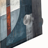 Close-up of an abstract strokes wall art piece featuring vibrant colors and intricate patterns, printed on acrylic glass for a modern aesthetic appeal.