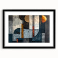 Abstract strokes wall art framed in black with a white mat, showcasing vibrant colors and modern design, ideal for contemporary home decor.