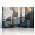Framed abstract strokes wall art in black acrylic, showcasing bold, fluid lines and dynamic shapes, ideal for modern home decor and artistic interiors.