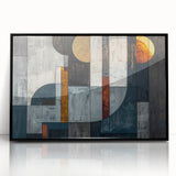 Framed abstract strokes wall art in black acrylic, showcasing bold, fluid lines and dynamic shapes, ideal for modern home decor and artistic interiors.