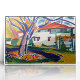 Modern Wall Art - Vibrant Abstract Landscape with Blue Trees