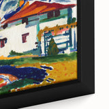 Modern Wall Art - Vibrant Abstract Landscape with Blue Trees