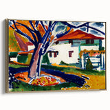 Modern Wall Art - Vibrant Abstract Landscape with Blue Trees