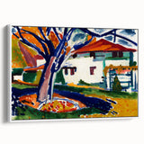 Modern Wall Art - Vibrant Abstract Landscape with Blue Trees