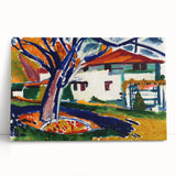 Modern Wall Art - Vibrant Abstract Landscape with Blue Trees