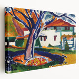 Modern Wall Art - Vibrant Abstract Landscape with Blue Trees