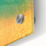 Abstract wall art print showcasing vibrant, colorful strokes on acrylic glass, highlighting intricate textures and modern design, perfect for contemporary decor.