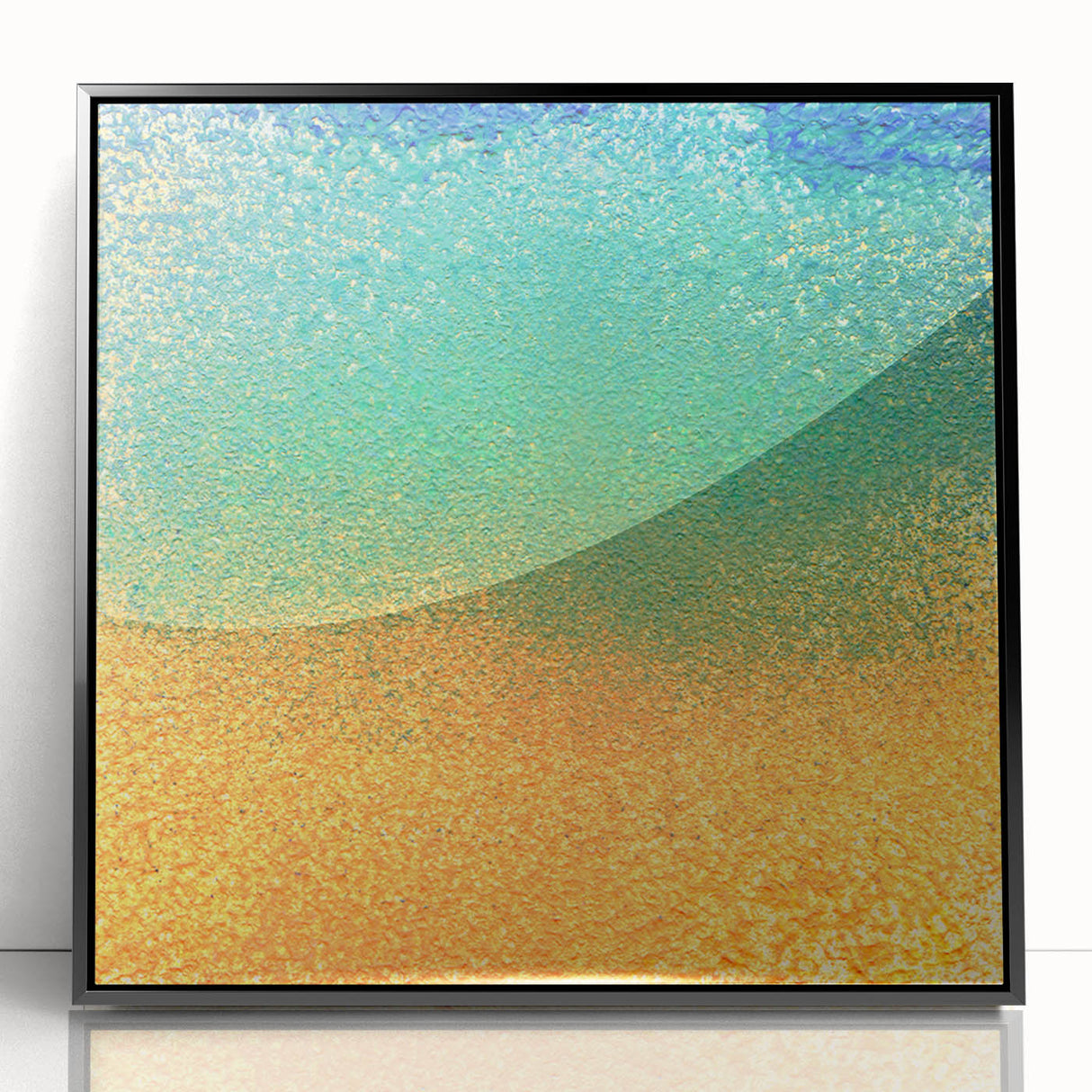 Framed acrylic wall art displaying abstract black strokes on a light background, perfect for modern home decor. Ideal for enhancing contemporary living spaces.