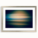 Abstract strokes wall art framed in silver with a mat, showcasing vibrant colors and dynamic shapes, perfect for modern home decor. Ideal for adding a touch of elegance and creativity to any interior space.