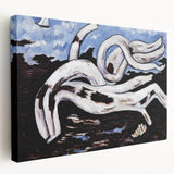 Modern Wall Art - Abstract Driftwood with Coastal Charm