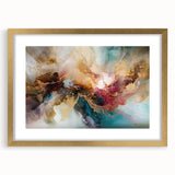 Abstract wall art featuring elegant gold strokes on a textured background, framed with a mat, ideal for modern home decor. Perfect focal point for living spaces.