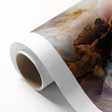 Abstract wall art on rolled canvas showcasing vibrant, multicolored strokes in a modern design, perfect for contemporary home decor. Ideal for enhancing living spaces with artistic flair.