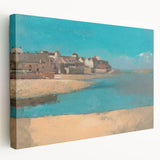 Modern Wall Art - Tranquil Village by the Sea in Brittany