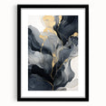 Abstract strokes wall art framed in black with a mat, showcasing vibrant colors and unique patterns, ideal for modern home decor and artistic expression.