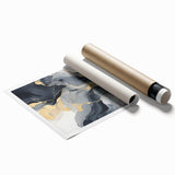 Abstract strokes wall art print showcasing vibrant colors of blue, orange, and yellow, designed for modern decor. Ideal for enhancing living spaces with artistic flair.