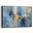 Framed abstract strokes wall art in black, showcasing dynamic brushwork and elegant design, enhancing modern decor with a sophisticated touch.