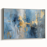 Framed abstract wall art showcasing dynamic silver strokes on a textured canvas, perfect for modern decor. Ideal for elevating living spaces with elegance.