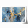 Abstract wall art print showcasing vibrant blue and orange strokes on a textured background, designed to add a modern touch to any space. Ideal for contemporary decor enthusiasts.