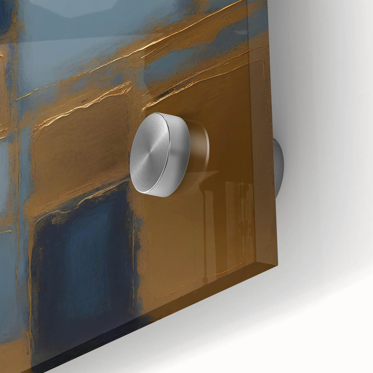 Close-up of abstract strokes wall art on acrylic glass, showcasing vibrant colors and fluid patterns, ideal for modern home decor and art enthusiasts.