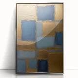 Framed wall art featuring abstract strokes in vibrant colors, highlighted by a sleek silver frame. Ideal for modern home decor, adding a touch of elegance.
