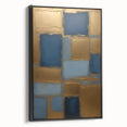 Framed black abstract strokes wall art canvas featuring dynamic brush patterns and a sleek modern design, perfect for contemporary home decor.