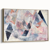 Modern Bedroom Art – Framed Canvas & Acrylic Geometric Wall Art