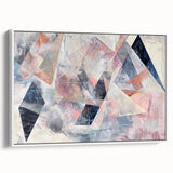 Modern Bedroom Art – Framed Canvas & Acrylic Geometric Wall Art