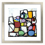 Vibrant Abstract Living Room Wall Art – Multicolor Geometric Canvas