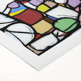 Vibrant Abstract Living Room Wall Art – Multicolor Geometric Canvas