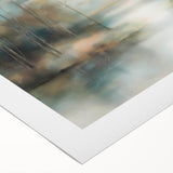 Office Canvas Art - Misty Forest Landscape Framed Print