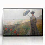 Abstract figurative wall art in a sleek black frame, showcasing vibrant colors and dynamic shapes, perfect for modern home decor. Ideal for art enthusiasts seeking a contemporary touch.