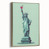 Framed canvas featuring a vintage landscape painting with predominant black and gold tones, ideal for bedroom wall art.