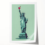 Extra large rolled print of a floral art design in soft pastel shades, ideal for dining room wall decor.