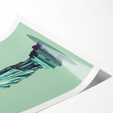 Extra large wall art featuring black line art flowers on a white background, ideal for large living room decor.