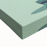 Large art of a black and white landscape painting on stretched canvas, ideal for bedroom wall decor.