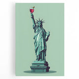 Large black and white stretched canvas depicting various kitchen utensils, ideal for kitchen wall art.