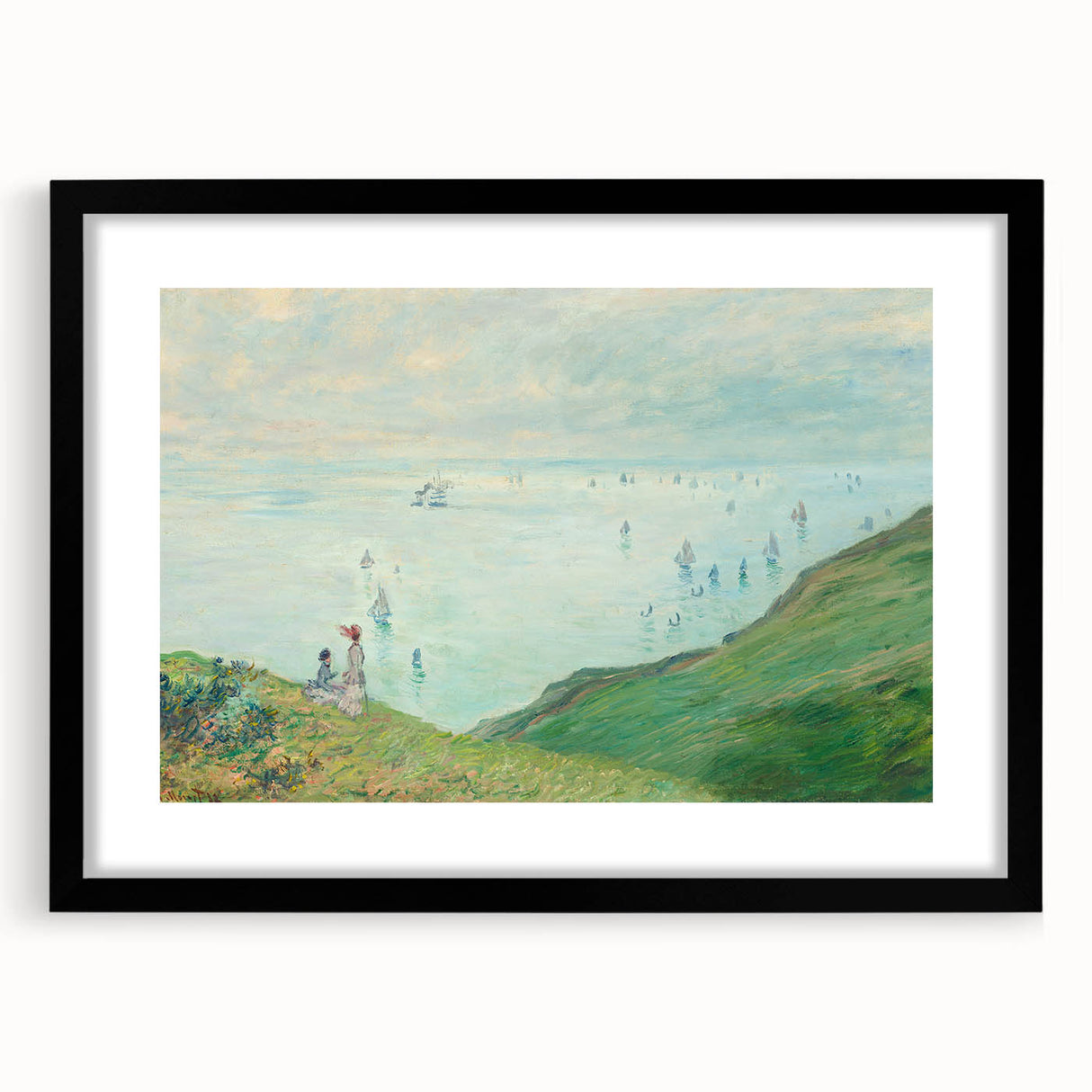 Claude Monet's Cliffs at Pourville - Impressionist Coastal Landscape Art