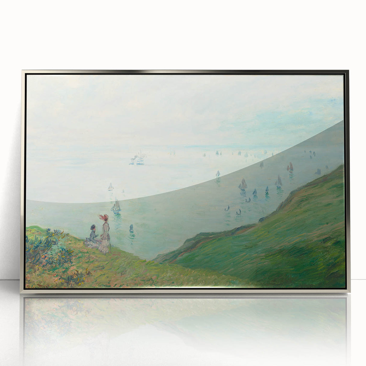 Claude Monet's Cliffs at Pourville - Impressionist Coastal Landscape Art