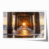Stunning landscape print showcasing a serene beach scene with vibrant colors, rolled for easy display, perfect for home decor enthusiasts and beach lovers.